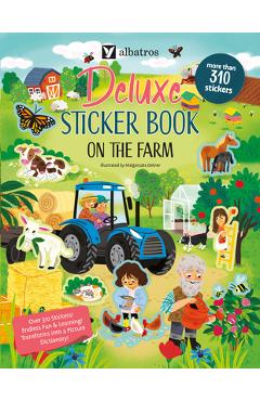 Coperta cărții 'Deluxe Sticker Book: On the Farm - Joli Hannah'