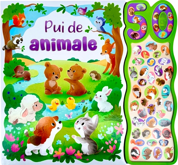 Coperta cărții 'Pui de animale: 50 de sunete'