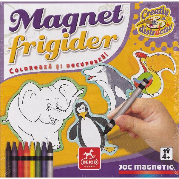 Joc magnetic: Coloreaza si decupeaza. Magnet frigider
