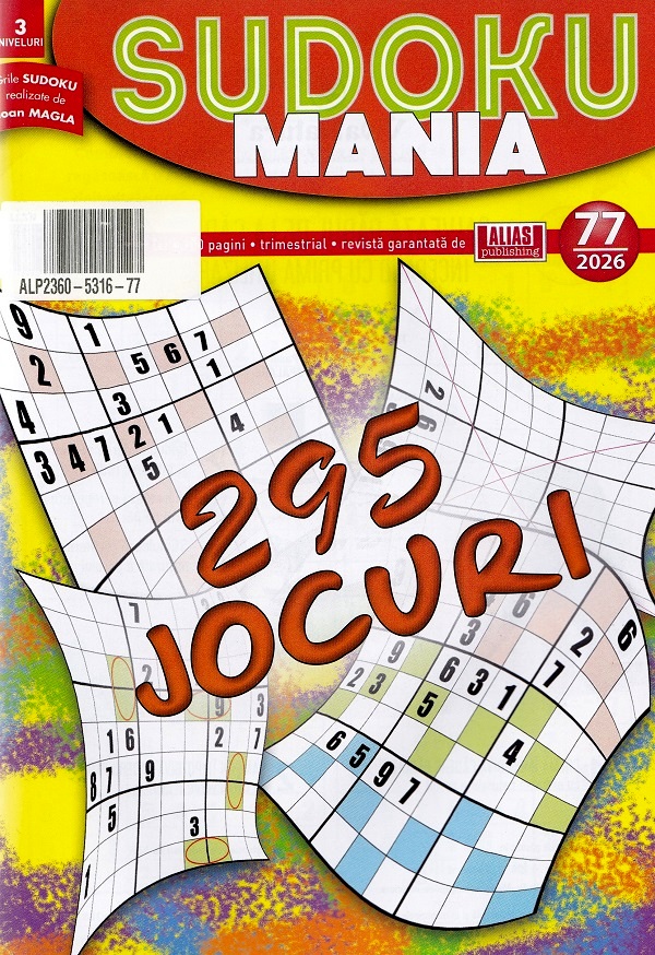 Coperta cărții 'Sudoku Mania Nr.77 2026'