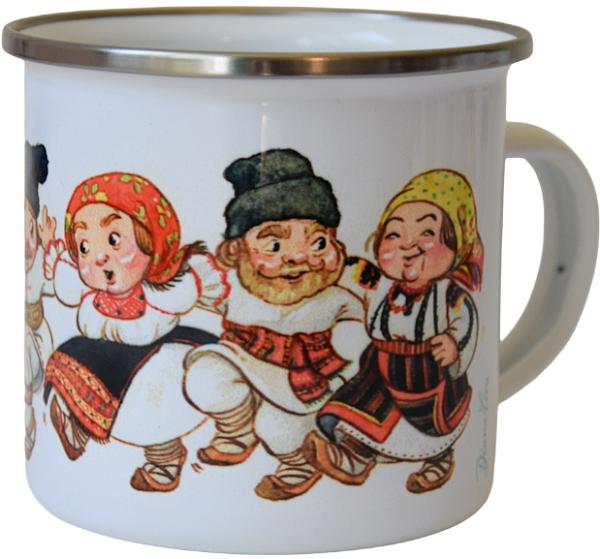 Imaginea produsului 'Cană emailată: Hora România'