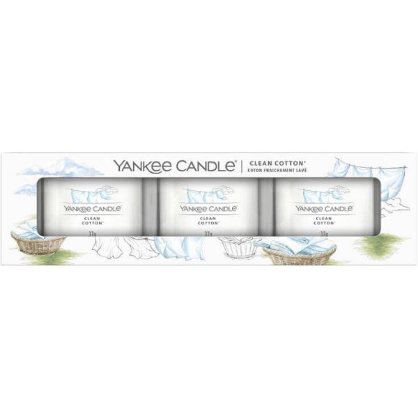 Set 3 lumanari parfumate mini. Clean Cotton