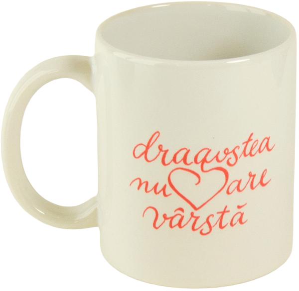 Imaginea produsului 'Cană ceramică: Dragostea nu are vârstă'