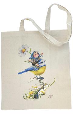 Imaginea produsului 'Sacoșă textilă: Călare pe pițigoi'