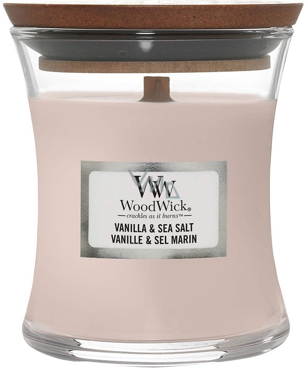 Lumanare parfumata Woodwick: Vanilla Sea Salt 85g