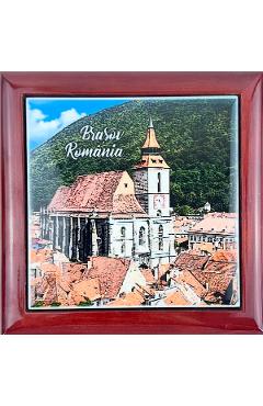 Imaginea produsului 'Cutie bijuterii din lemn. Biserica Neagră color'