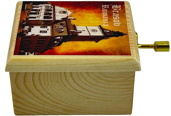 Imaginea produsului 'Cutiuță muzicală lemn. Rapsodia Romană. George Enescu'