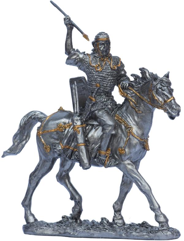 Imaginea produsului 'Soldățel de colecție din plumb: Ecvestru cu suliță'