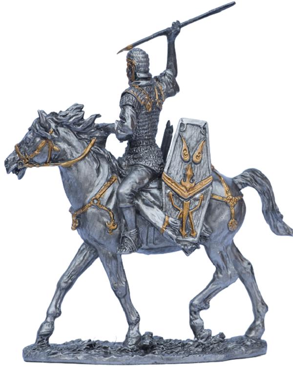 Imaginea produsului 'Soldățel de colecție din plumb: Ecvestru cu suliță'