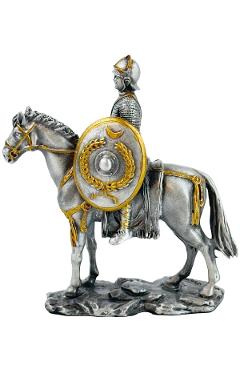 Imaginea produsului 'Soldățel de colecție din plumb: Ecvestru cu scut lauri'
