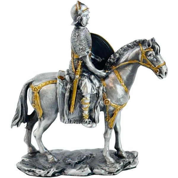 Soldatel de colectie din plumb: Ecvestru cu scut lauri