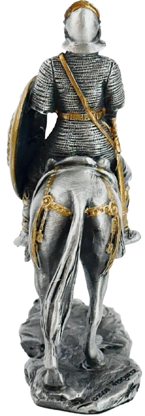 Imaginea produsului 'Soldățel de colecție din plumb: Ecvestru cu scut lauri'
