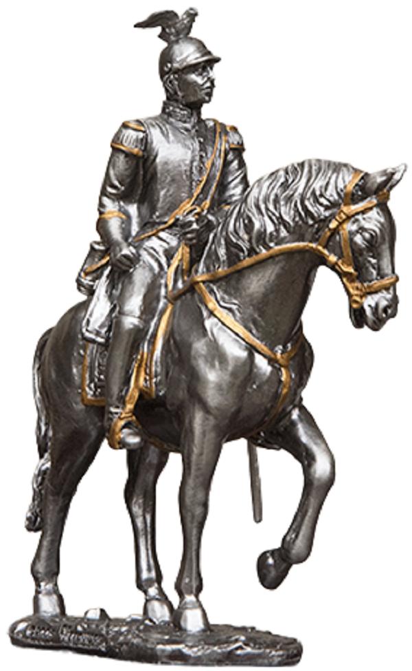 Imaginea produsului 'Soldățel de colecție din plumb: Ecvestru cu pasăre'