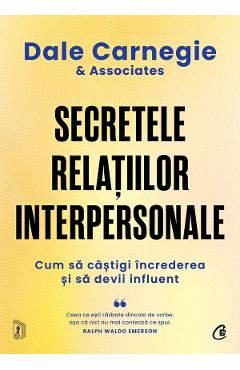 Coperta cărții 'Secretele relațiilor interpersonale - Dale Carnegie și Associates'