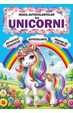 Coperta cărții 'Magia autocolantelor cu unicorni'