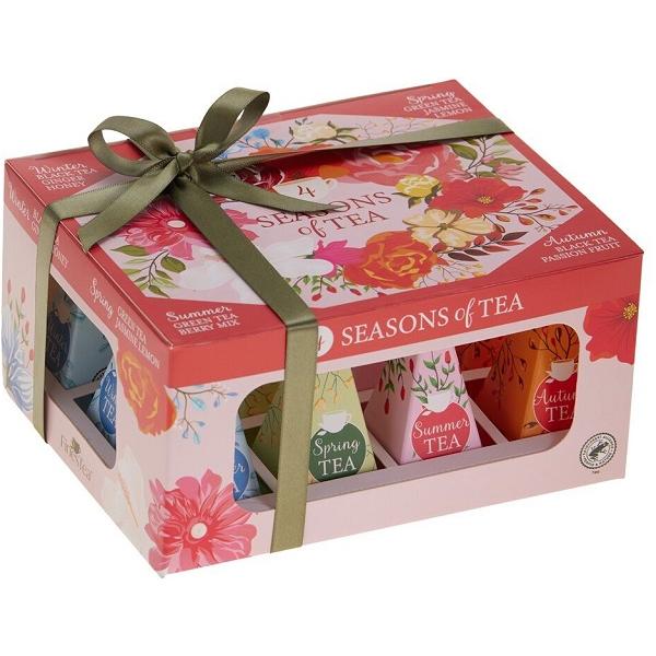 Set ceai: 4 arome x 3 pliculete. New Joyfull Pyramid Tea Box