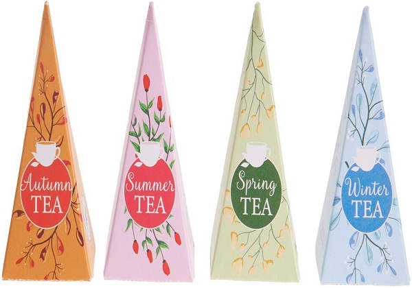 Imaginea produsului 'Set ceai: 4 arome x 3 pliculețe. New Joyfull Pyramid Tea Box'