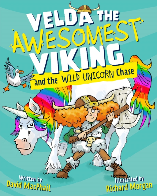 Coperta cărții 'Velda the Awesomest Viking and the Wild Unicorn Chase - David Macphail'