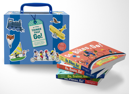Coperta cărții 'My First Things That Go: A Four-Board-Book Box Set of Boats, Planes, Bikes, and Trains for Toddlers 1-3 - Addie Boswell'