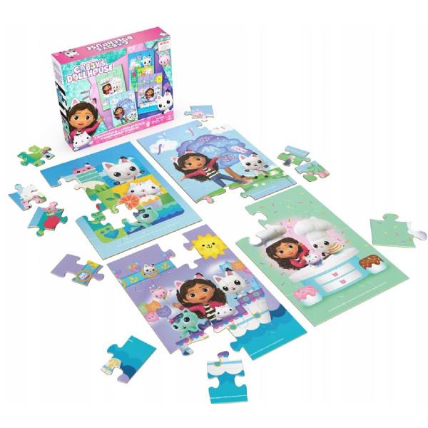 Set 4 puzzle din lemn. Gabbys Dollhouse