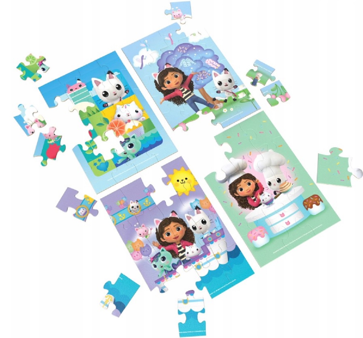 Imaginea produsului 'Set 4 puzzle din lemn. Gabbys Dollhouse'