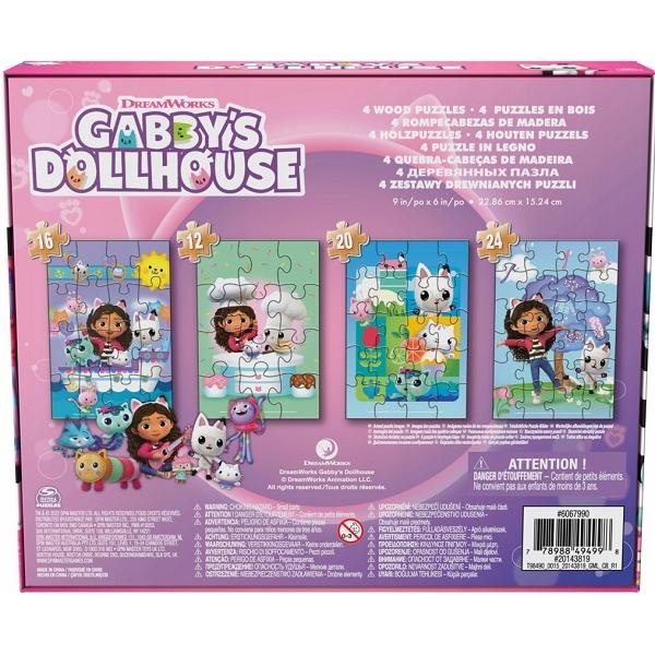 Set 4 puzzle din lemn. Gabbys Dollhouse