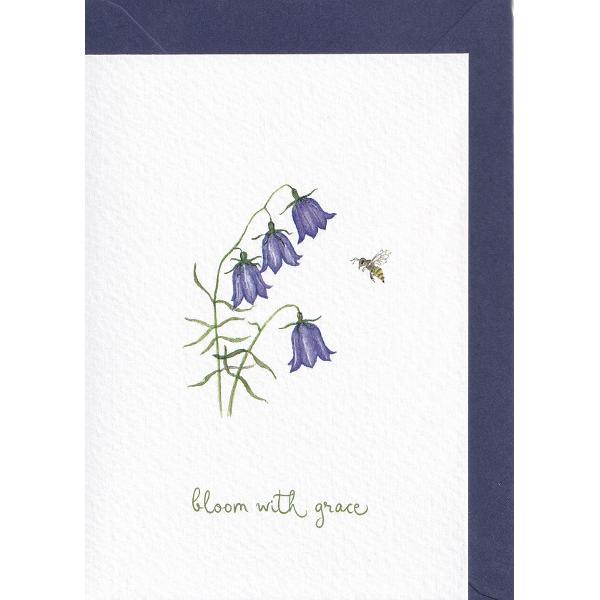 Felicitare: Bloom with grace. Campanula. Mai Colorat