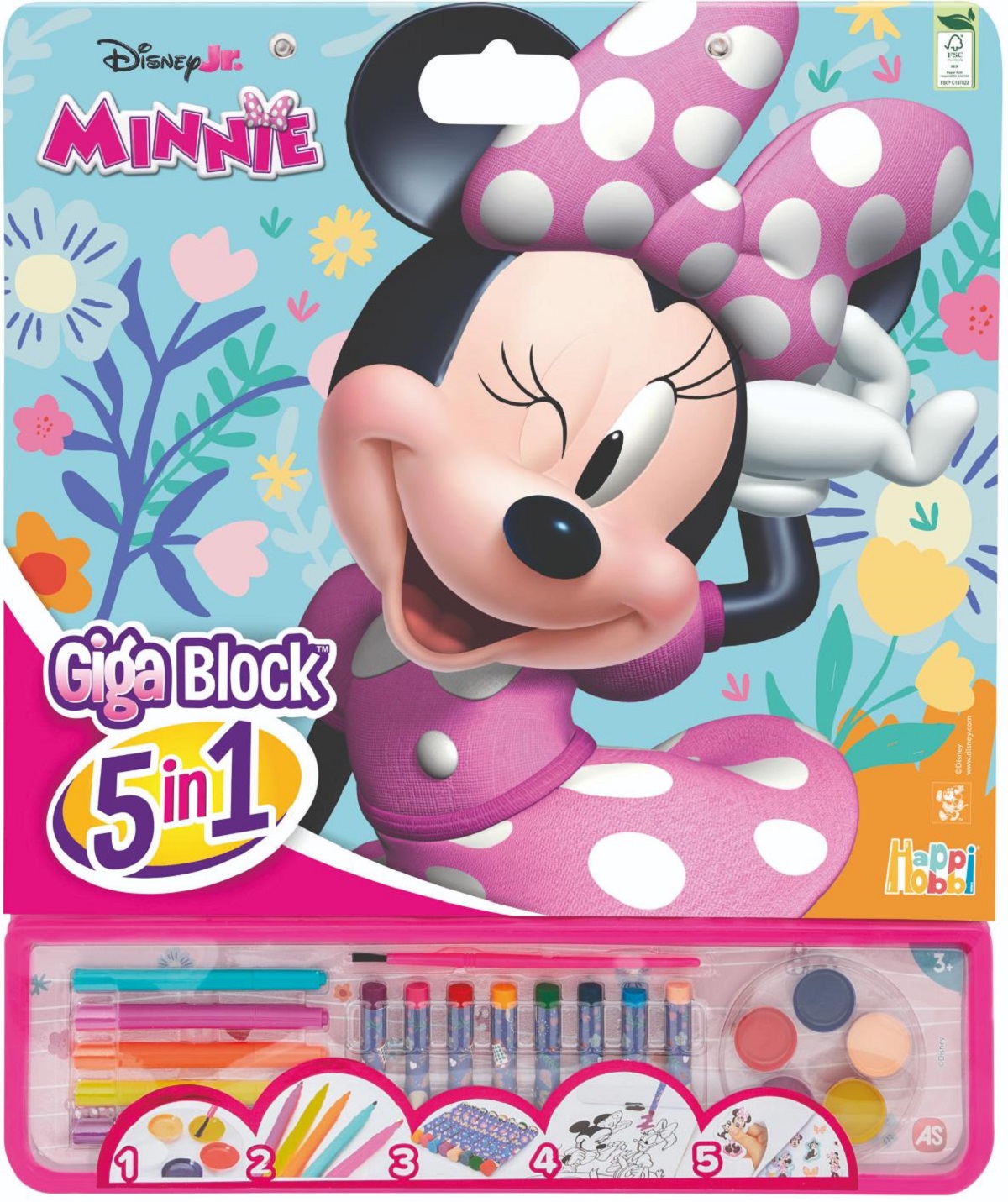 Coperta cărții 'Set pentru desen. Minnie draguța. Disney 5 in 1'