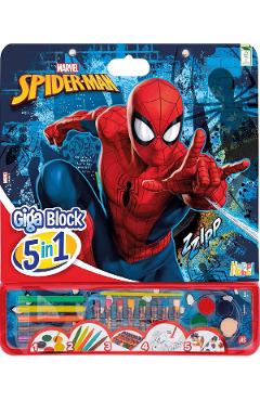 Coperta cărții 'Set pentru desen. Spider Man. Marvel 5 in 1'
