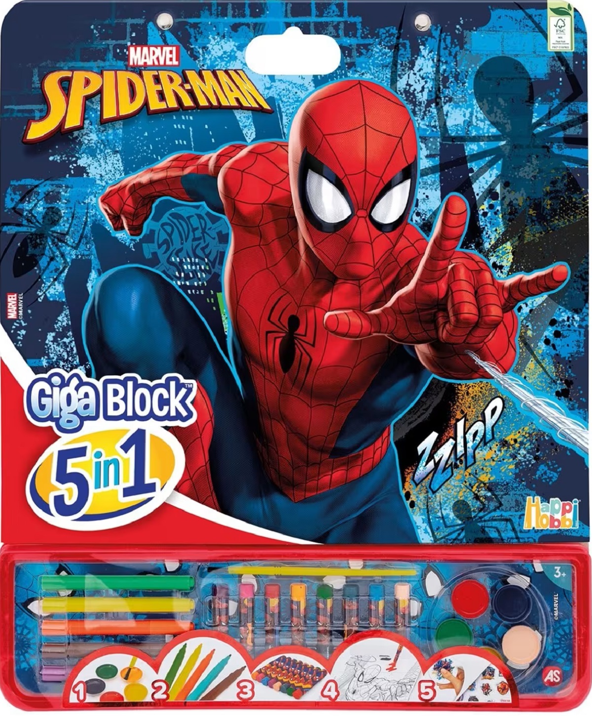 Coperta cărții 'Set pentru desen. Spider Man. Marvel 5 in 1'