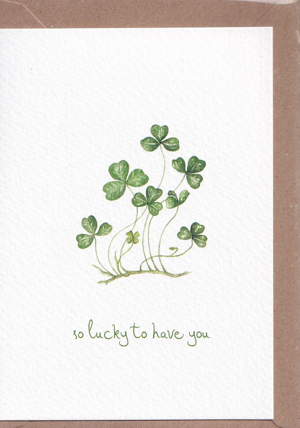 Imaginea produsului 'Felicitare: So lucky to have you. Trifoi. Mai Colorat'