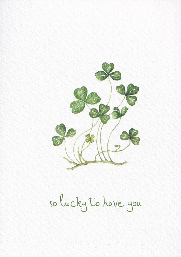 Imaginea produsului 'Felicitare: So lucky to have you. Trifoi. Mai Colorat'