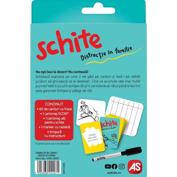 Joc de carti: Schite. Distractie in familie