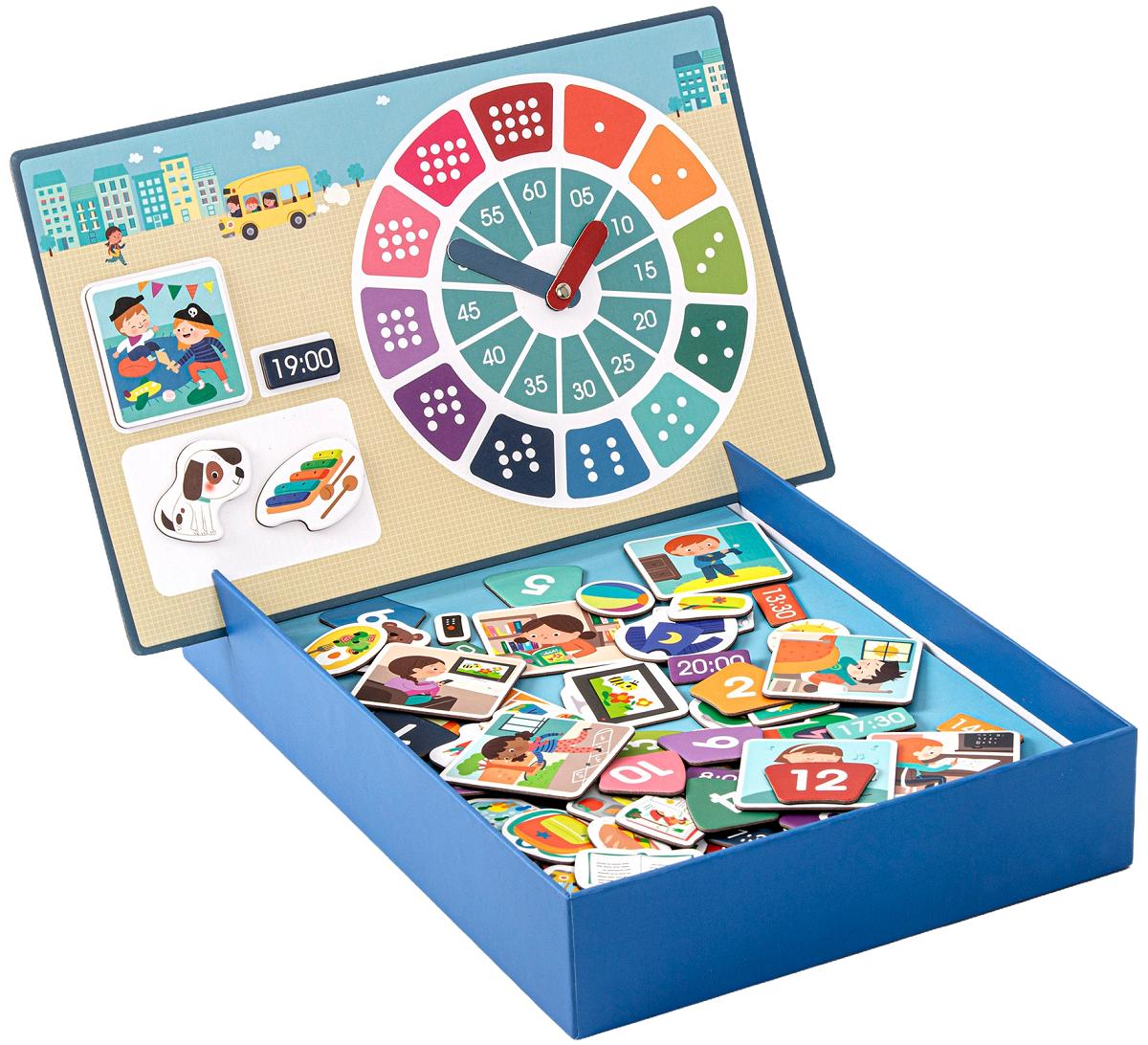 Imaginea produsului 'Joc magnetic 96 piese: Învățăm ceasul'