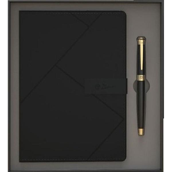 Set stilou negru + agenda