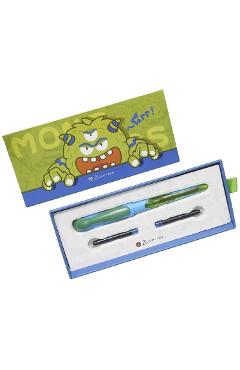 Imaginea produsului 'Set Stilou albastru-verde Little Monster + 2 cartușe'