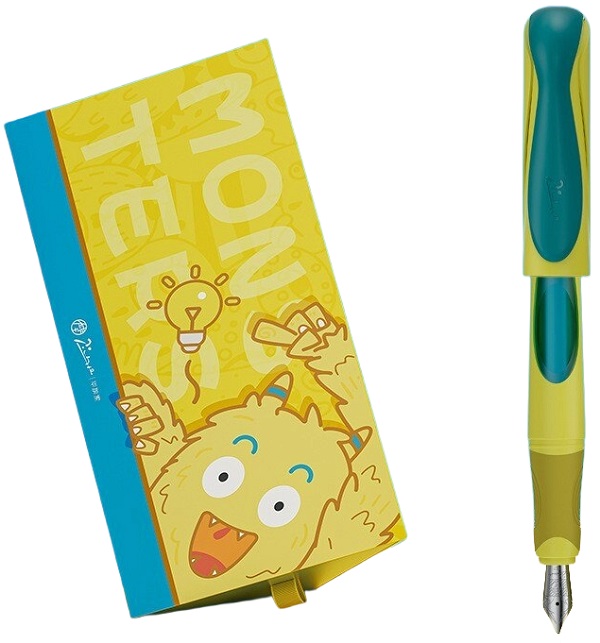 Imaginea produsului 'Set Stilou galben-verde Little Monster + 2 cartușe'