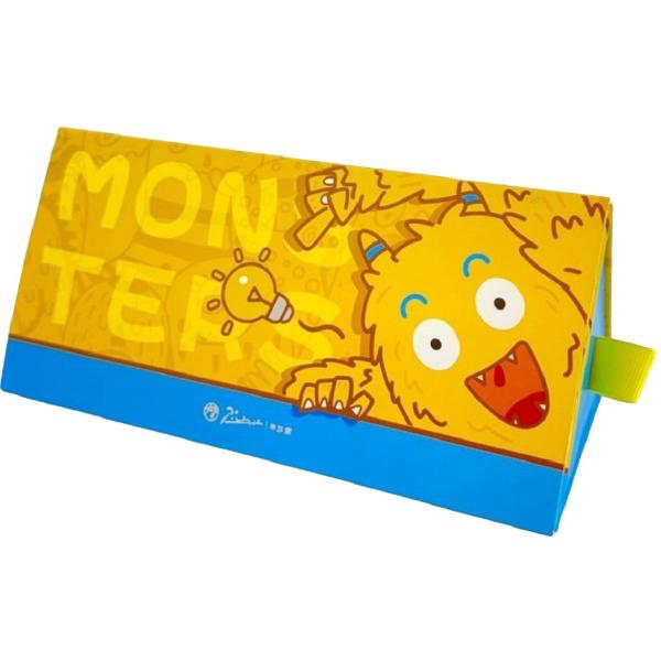 Set Stilou galben-verde Little Monster + 2 cartușe