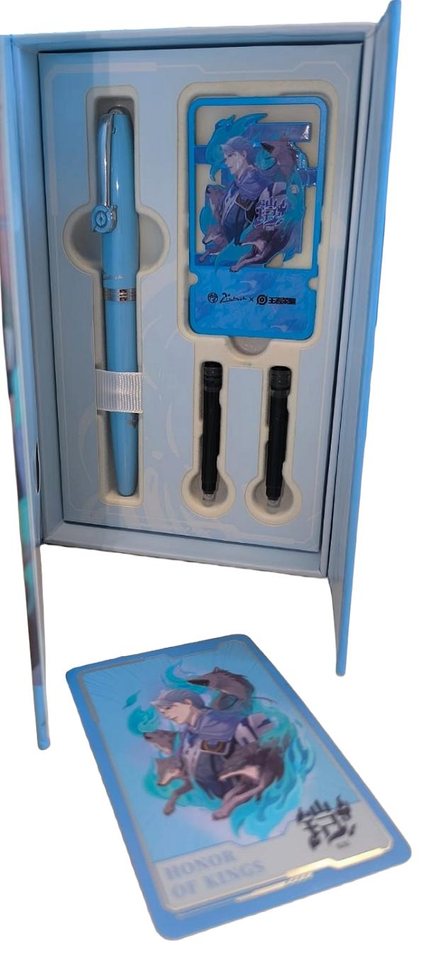 Imaginea produsului 'Set Stilou albastru + 2 cartușe + semn carte magnet'