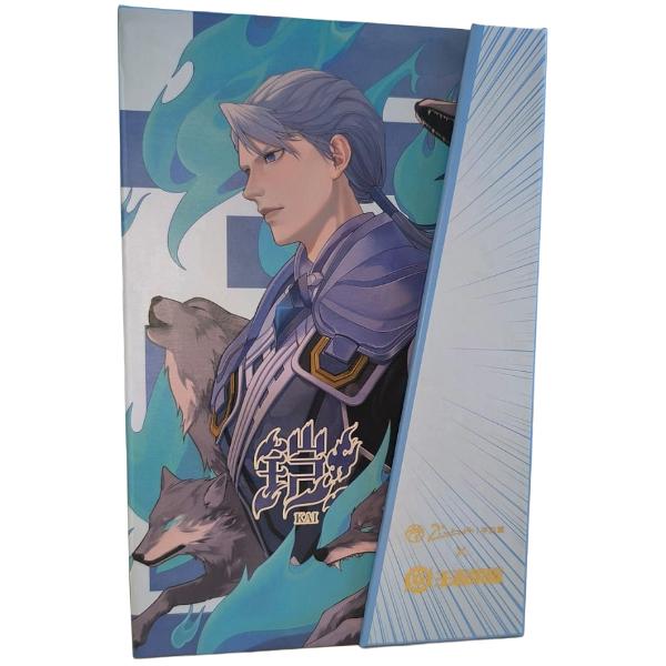 Set Stilou albastru + 2 cartuse + Semn carte magnet