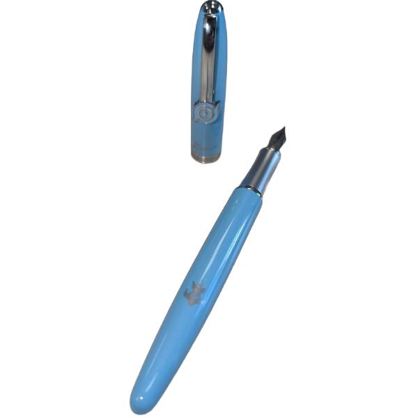 Set Stilou albastru + 2 cartuse + Semn carte magnet