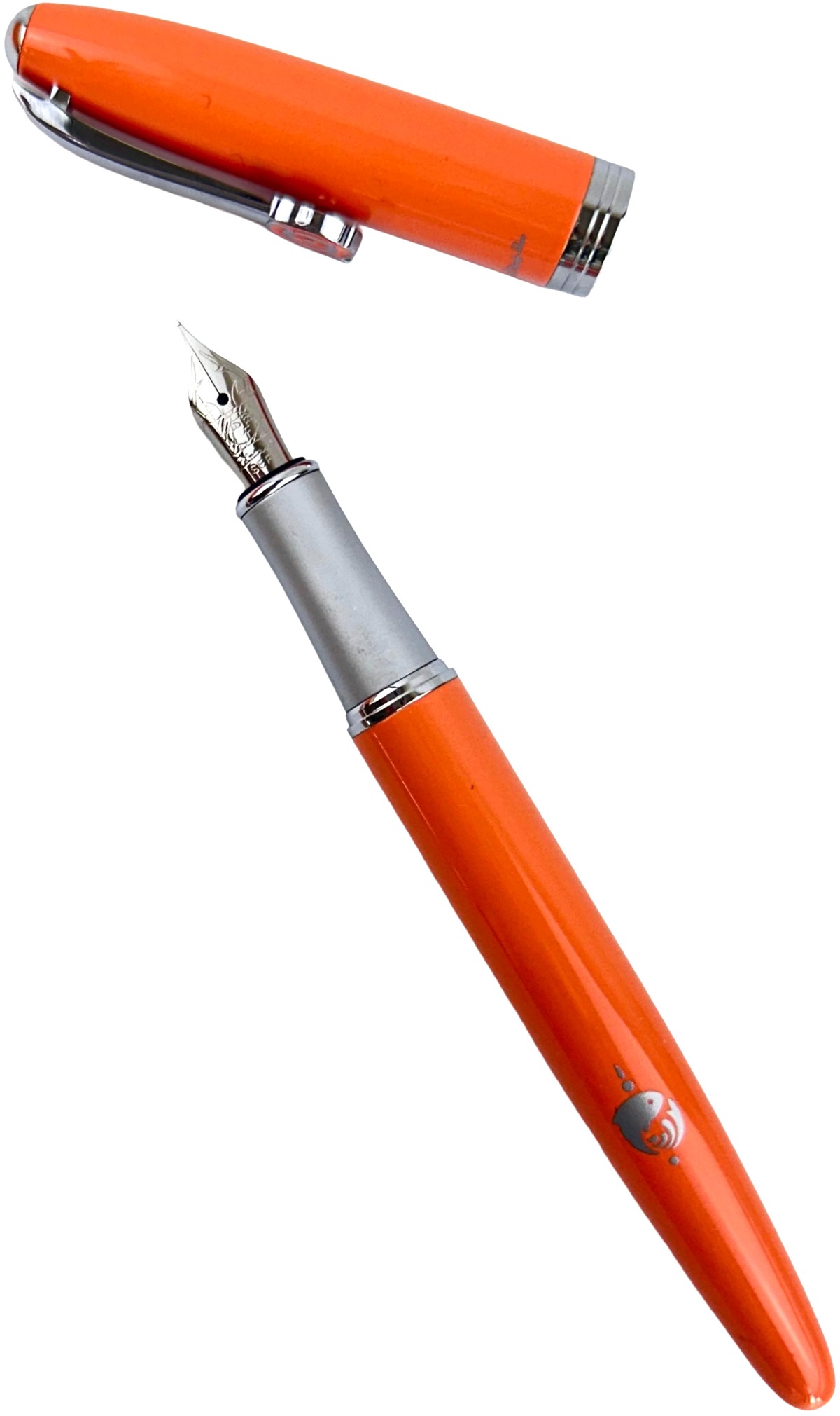 Imaginea produsului 'Set Stilou portocaliu + 2 cartușe + semn de carte magnetic'