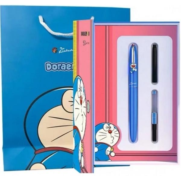 Set Stilou Doraemon albastru si 3 cartuse