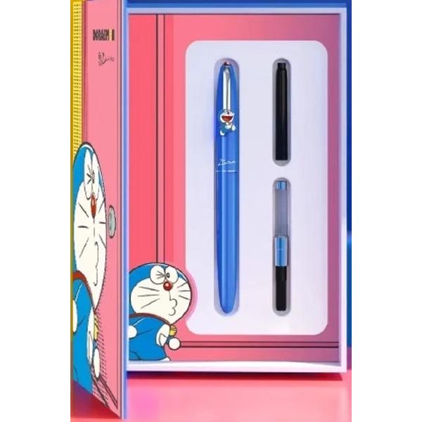 Set Stilou Doraemon albastru si 3 cartuse