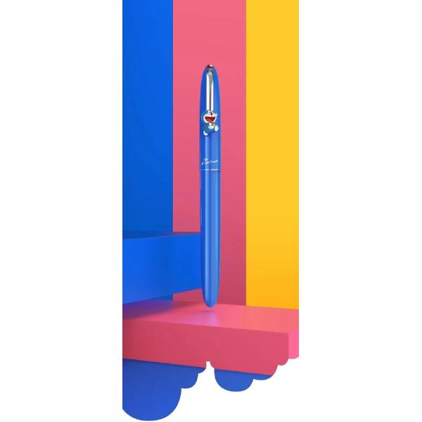 Set Stilou Doraemon albastru si 3 cartuse