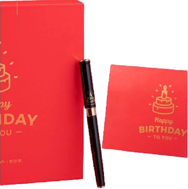 Imaginea produsului 'Set Happy Birthday: Stilou negru + călimară cerneală'