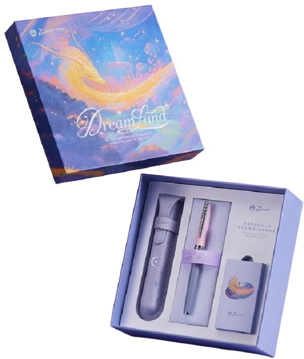 Imaginea produsului 'Set Dreamland: Stilou lila + călimara + etui'