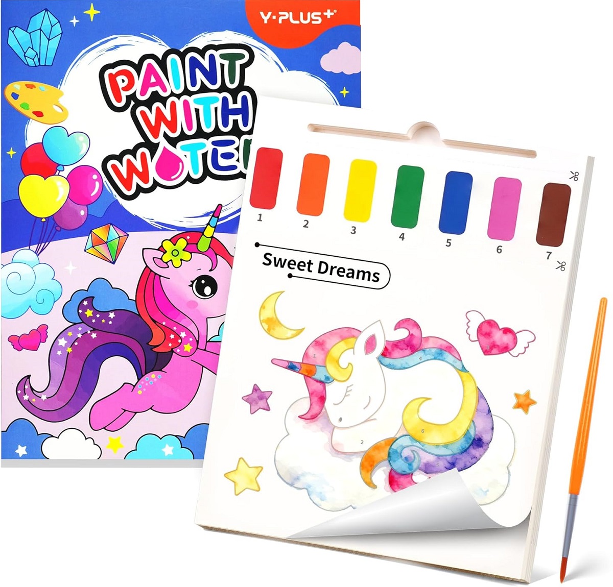 Coperta cărții 'Carte activități. Paint with water: Magic Unicorns'
