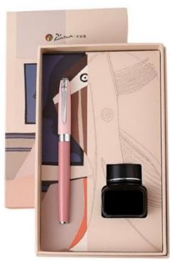 Imaginea produsului 'Set: Stilou Morandi Roz și călimara cerneală'