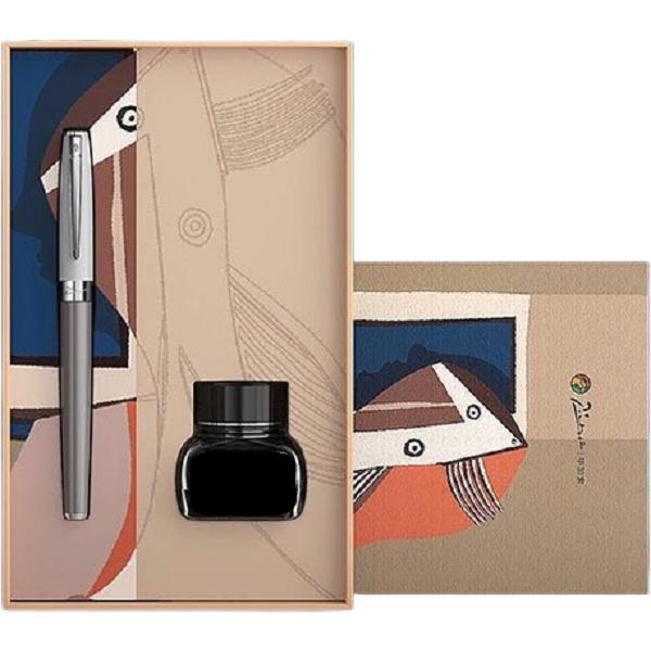 Set: Stilou Morandi Gri si calimara cerneala